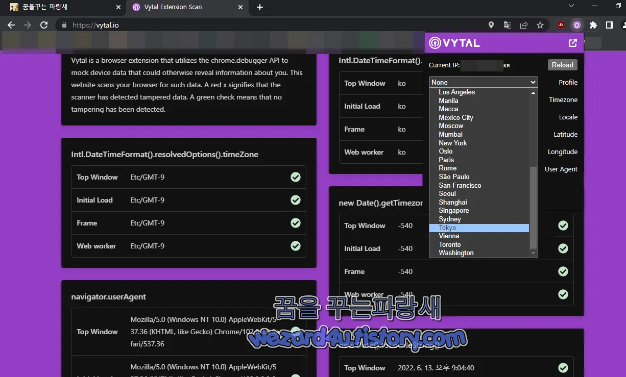 Vytal Chrome 지역 변경