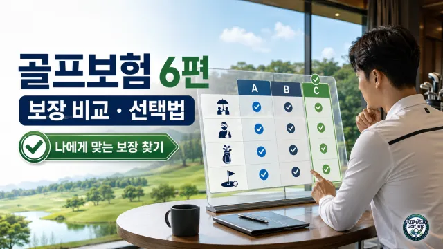 세 가지 골프보험의 보장 항목을 비교하고 자신에게 맞는 상품을 선택하는 골린이