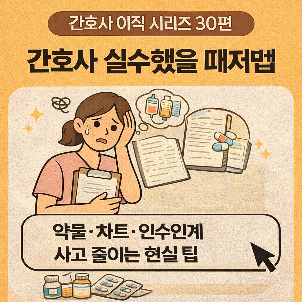 🩺 간호사 이직 시리즈 30편: 간호사 실수했을 때 대처법 ❘ 사고보다 무서운 죄책감 탈출하기 (실무 심화 편)