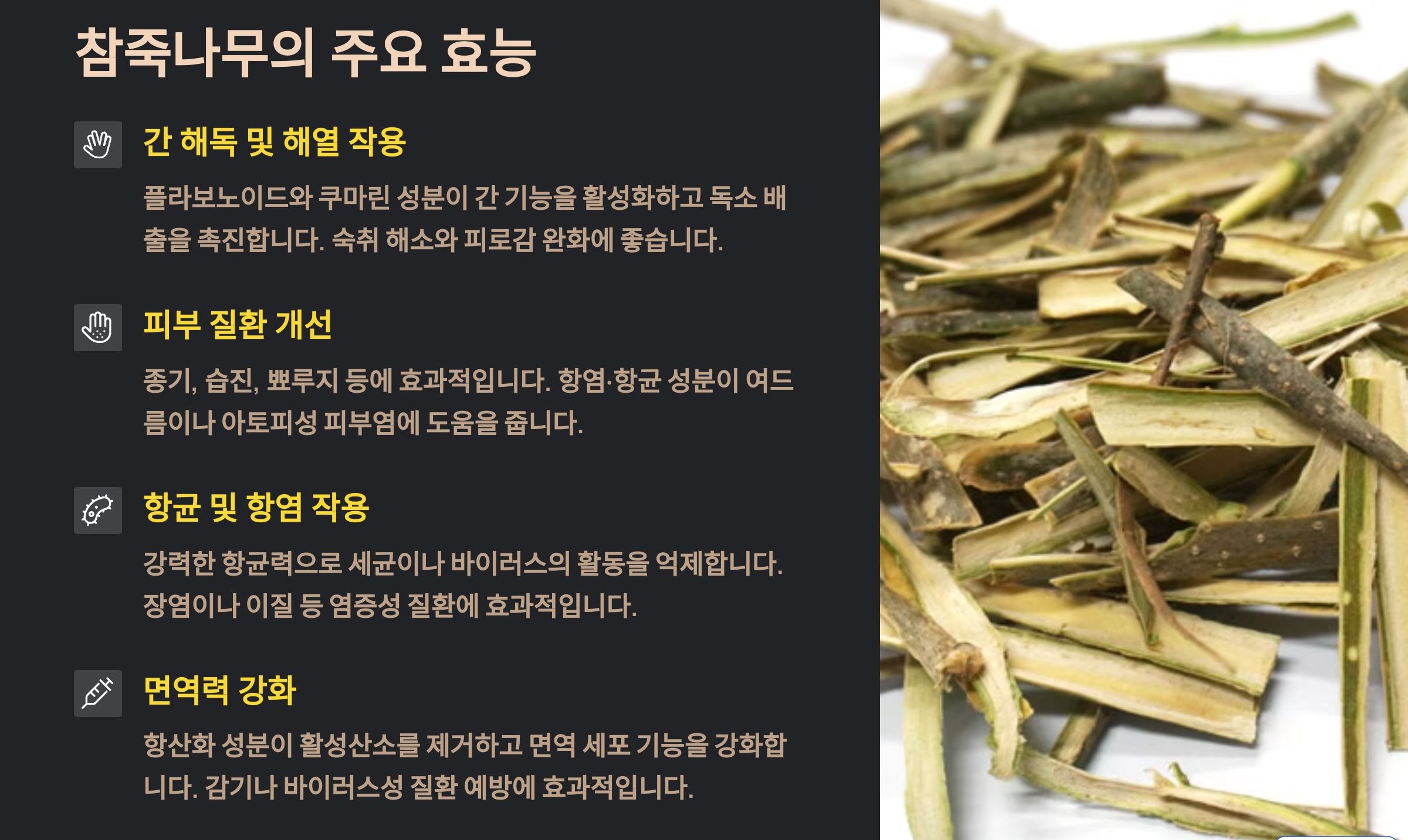 참죽나무의 주요 효능