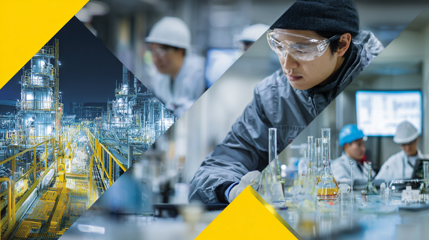 조선과 반도체 산업의 한국, LNG·광물 산업의 일본, 군수·AI 기술의 EU를 나누어 보여주는 분할 화면