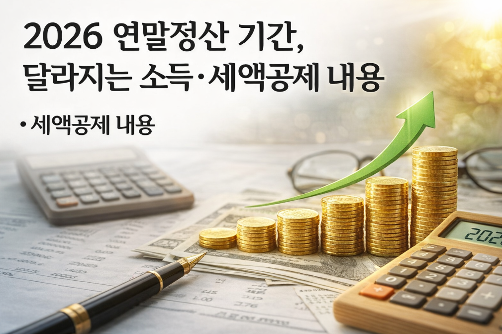 2026 연말정산 달라진 공제 혜택 놓치지 마세요!