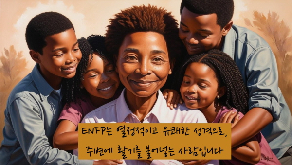 ENFP는 열정적이고 유쾌한 성격으로, 주변에 활기를 불어넣는 사람입니다에 관한 사진입니다