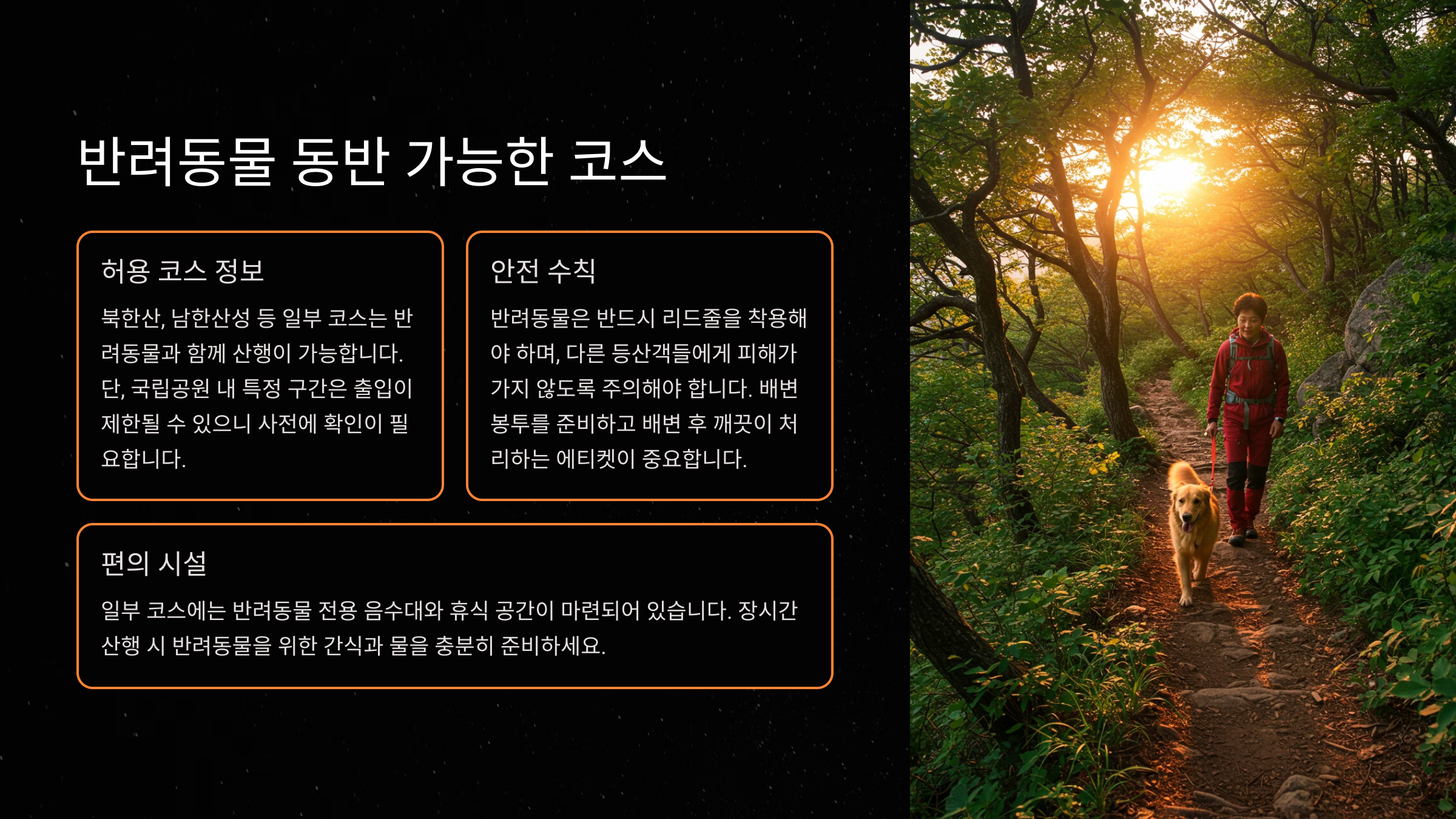 🐶 반려동물 동반 가능한 코스