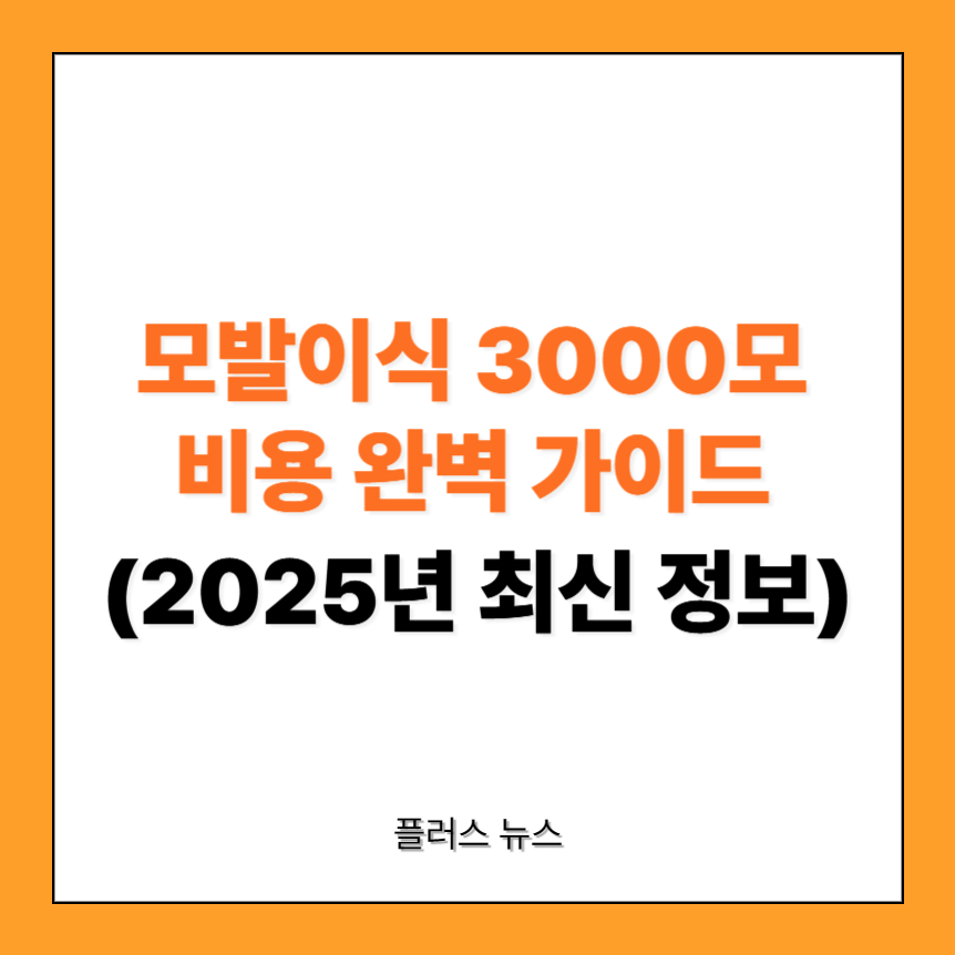 모발이식 3000모 비용 가이드 썸네일