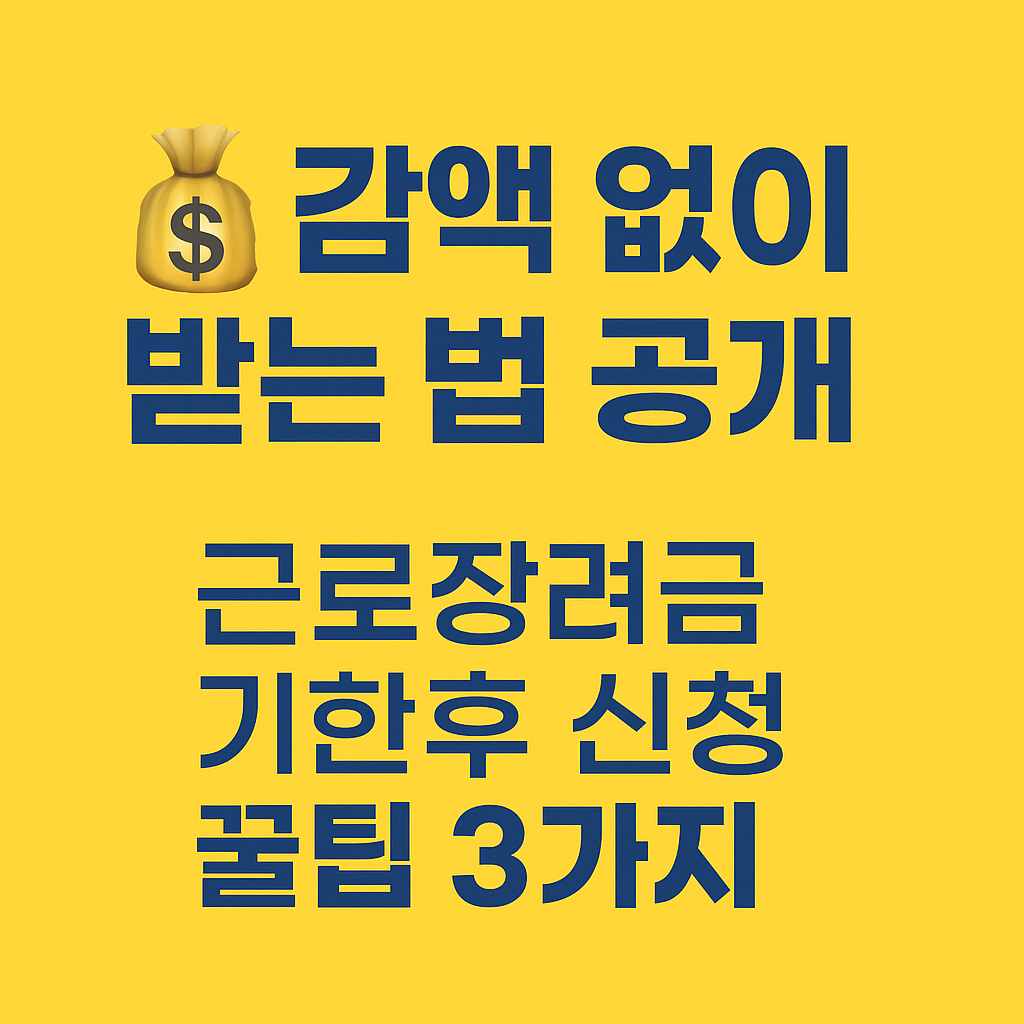 근로장려금 신청 놓쳤을 때 가능한 기한후 환급 기간 안내 인포그래픽