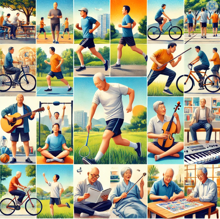 다양한 취미를 선보이는 사진입니다.