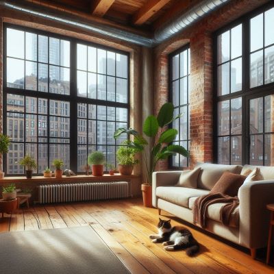 작은 임대주택 내부