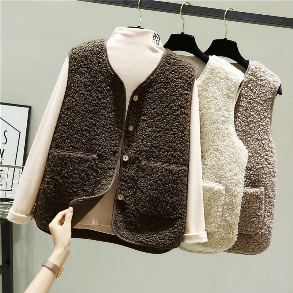 수면 뽀글이 양털 조끼 ( M , L , XL ) 베스트