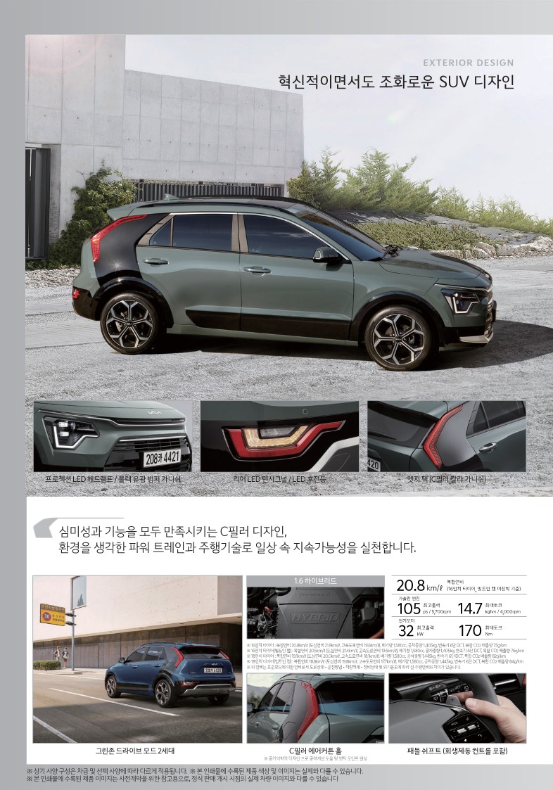 니로 가격표 출처 기아차 홈페이지