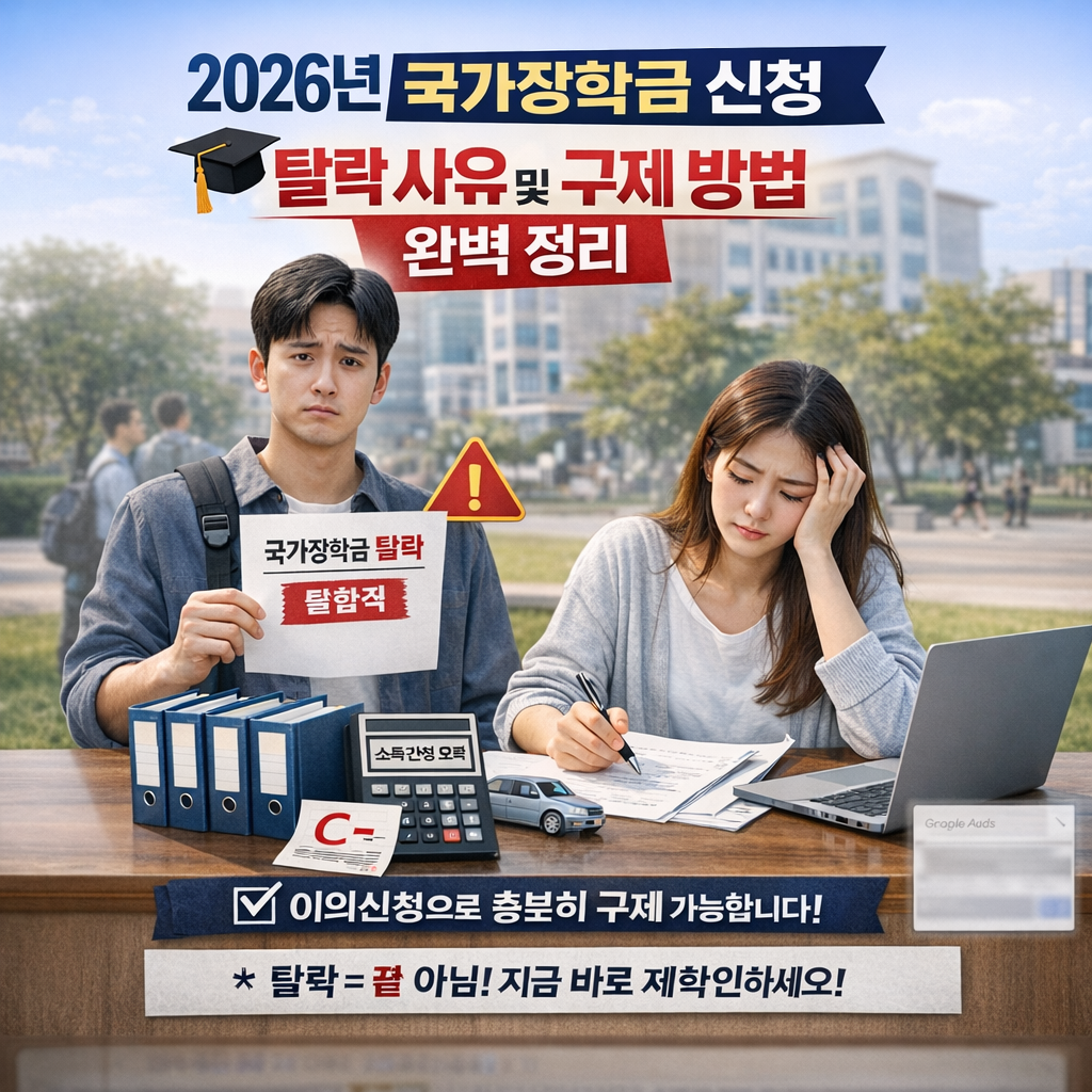 2026년 국가장학금 신청 탈락 사유 및 구제 방법 완벽 정리