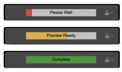 브라우저의 왼쪽 상단 영역에 표시되는 프로그레시브 로딩 상태