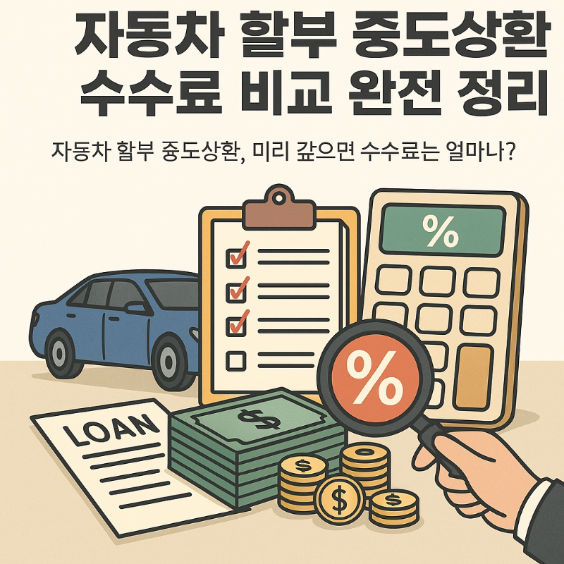 자동차 할부 중도상환 수수료 비교 완전 정리