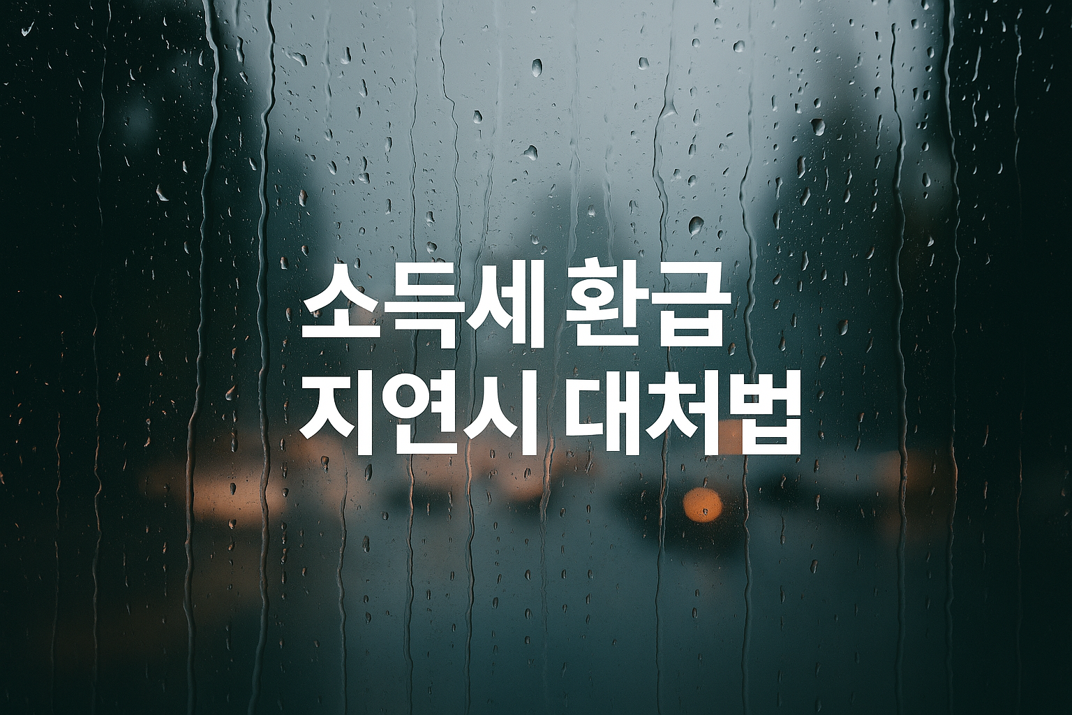 환급 늦을 때 꿀팁 (지연사유, 대응, 절차)