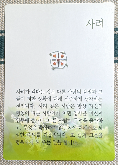 미덕의 보석함 비츄카드 : 사려