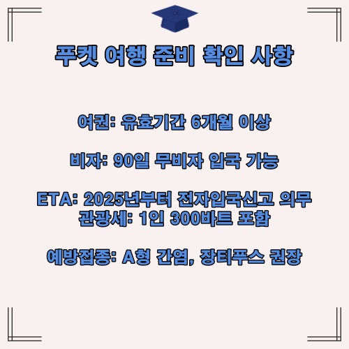 푸켓 입국 시 여권, 비자, ETA와 예방접종 정보 등 사전 확인사항 안내