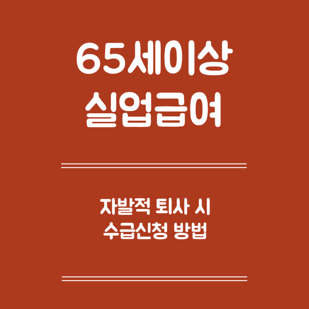 65세 이상 실업급여 자발적 퇴사 시 수급신청- 예외적 실업급여 수급 조건, 수급제한 및 기간, 신청 시 확인사항