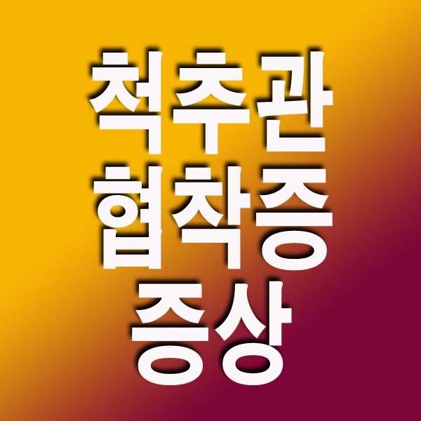 척추관 협착증 증상