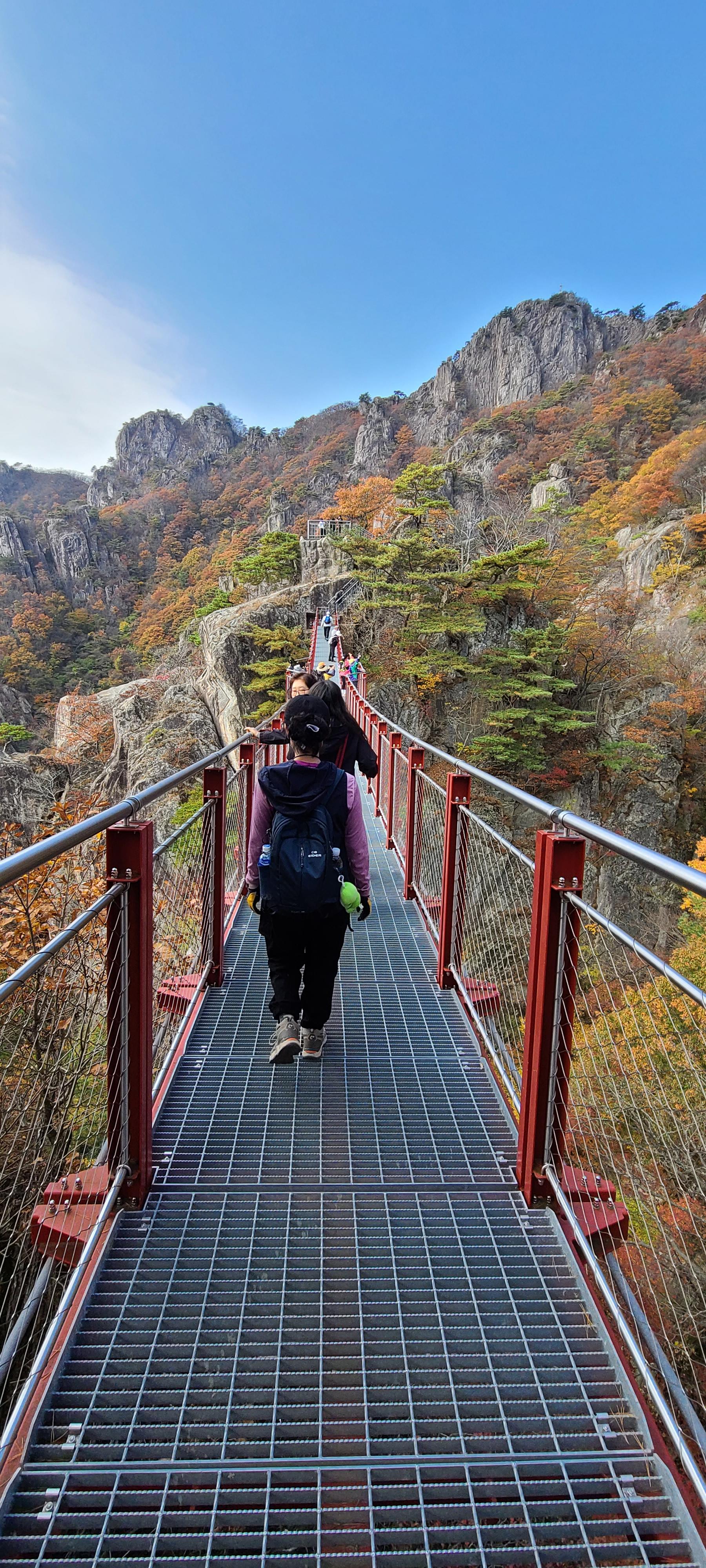 가을여행 등산 단풍구경 대둔산 명소 주차장 금강 구름다리