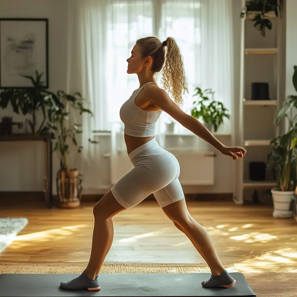 날개뼈 통증 예방되는 스트레칭하는여성