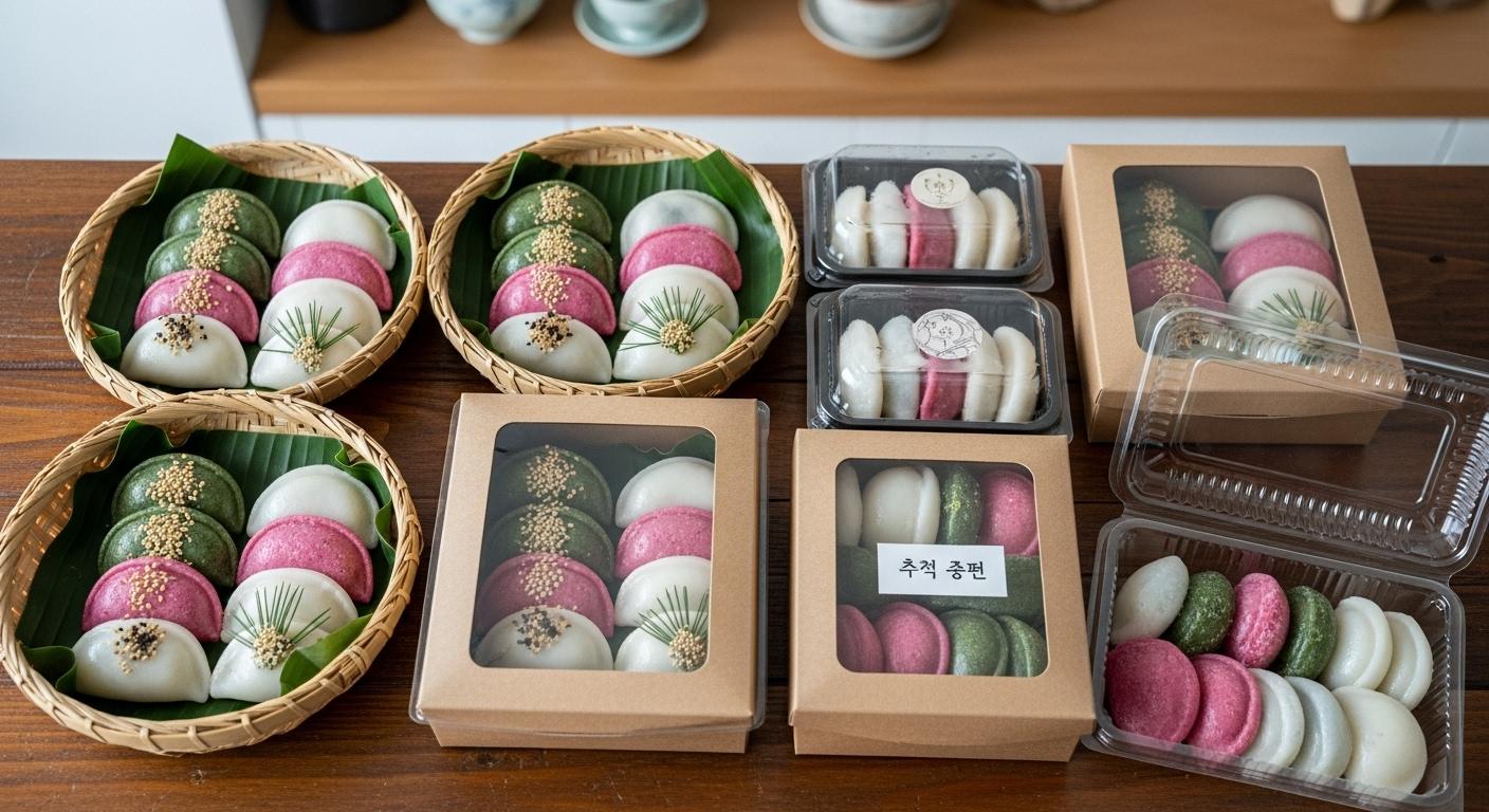 송편 포장 용기