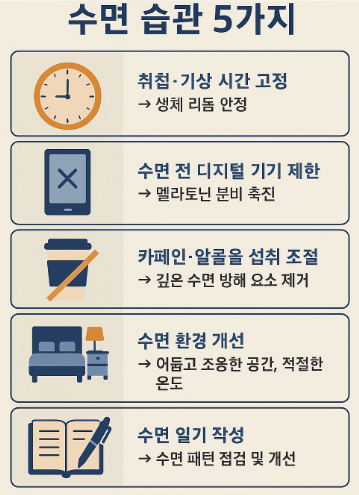 활력을 높이는 수면 습관 5가지