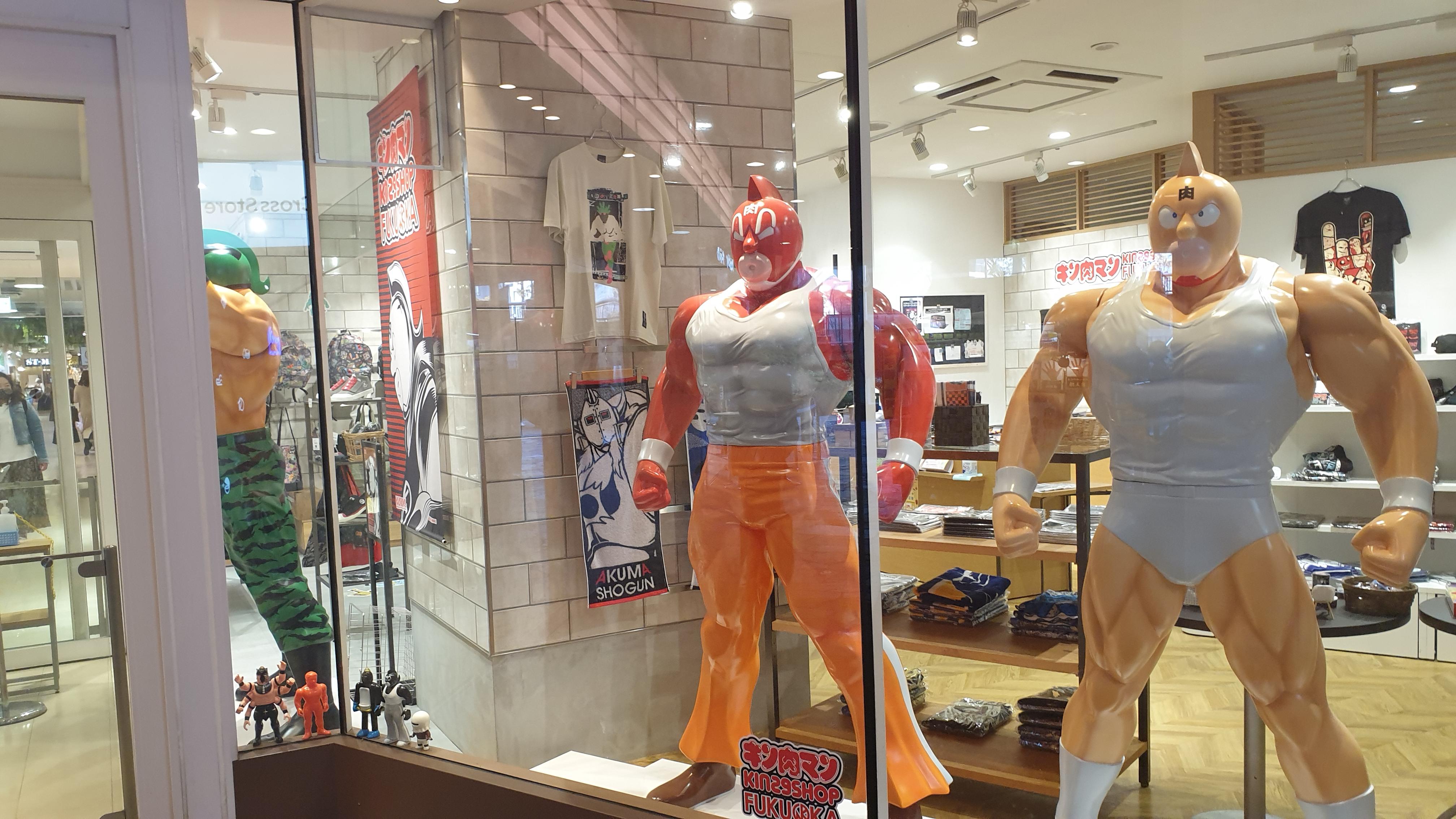 캐널시티 하카타 내 반다이몰 쾌걸근육맨 캐릭터 가게