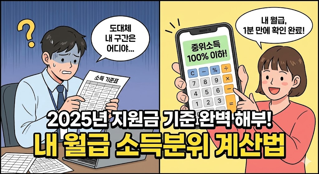 중위소득 및 소득분위 계산
