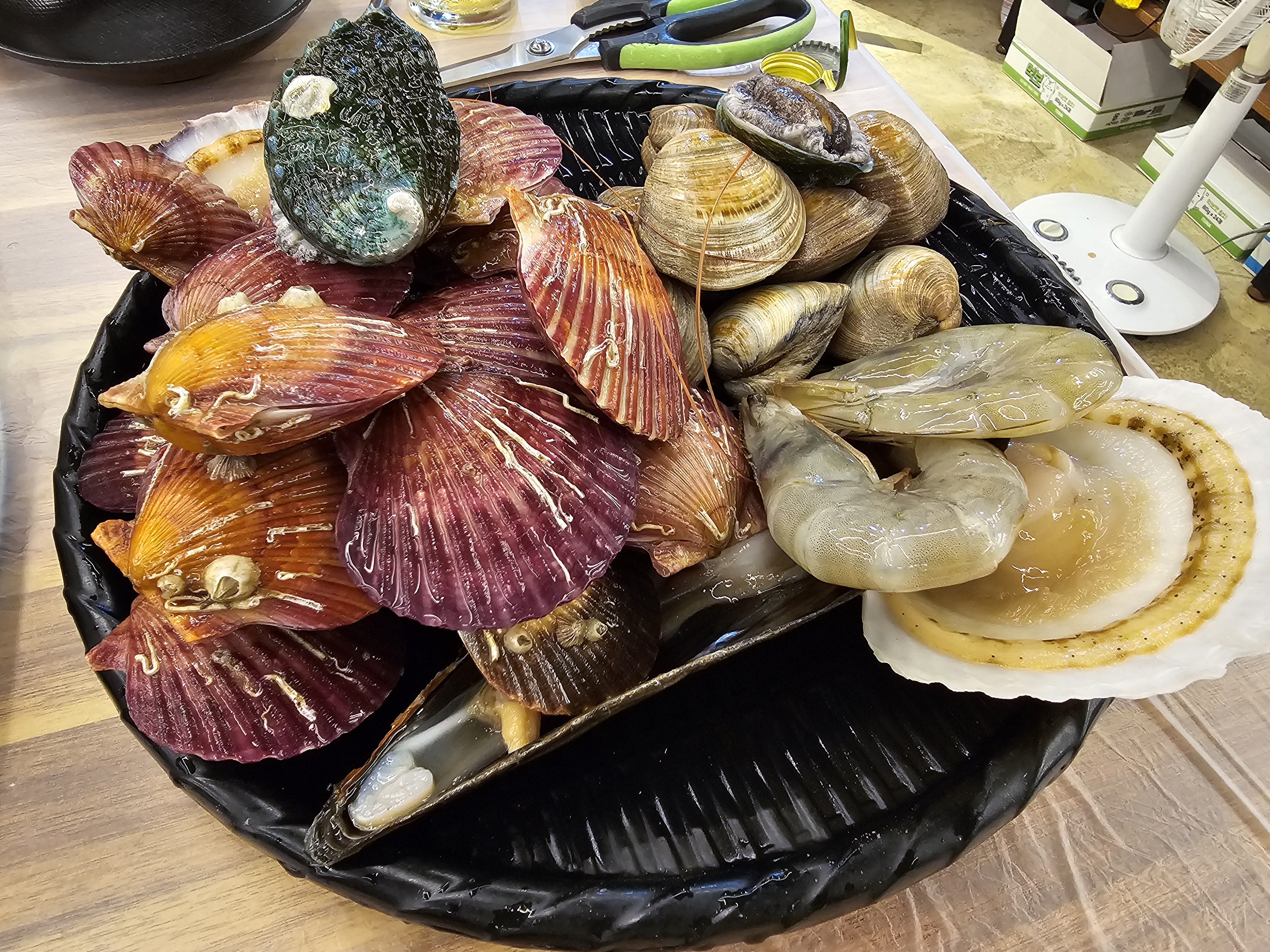 전북 변산 여행 채석강조개구이 집