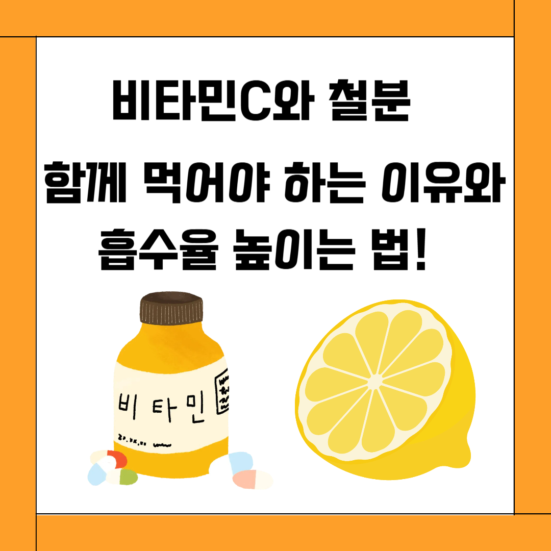 비타민C와 철분, 함께 먹어야 하는 이유와 흡수율 높이는 법!