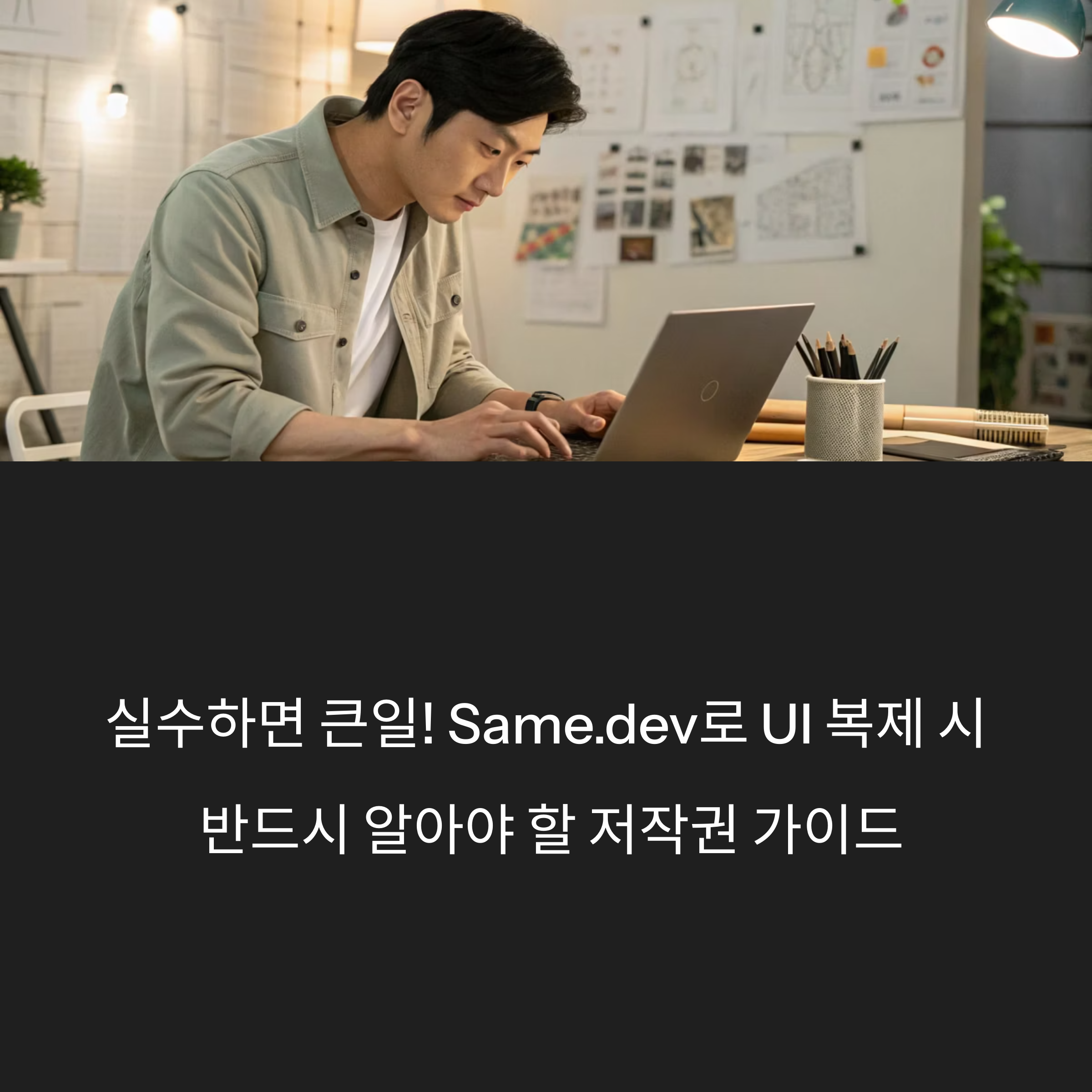 실수하면 큰일! Same.dev로 UI 복제 시 반드시 알아야 할 저작권 가이드