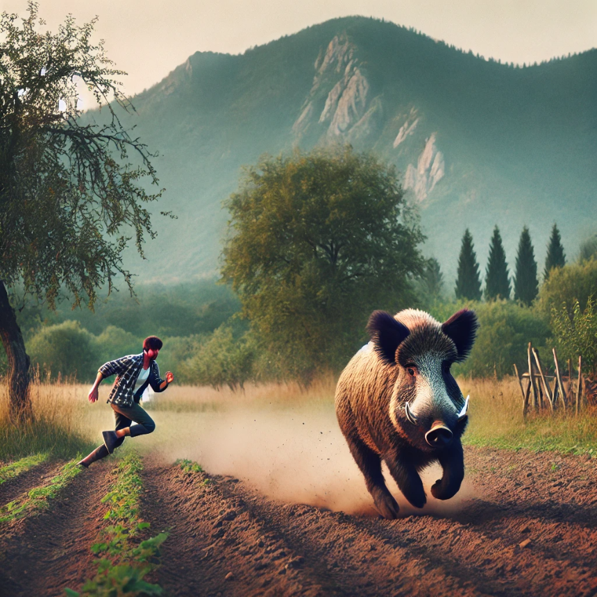 멧돼지가 달려드는 꿈