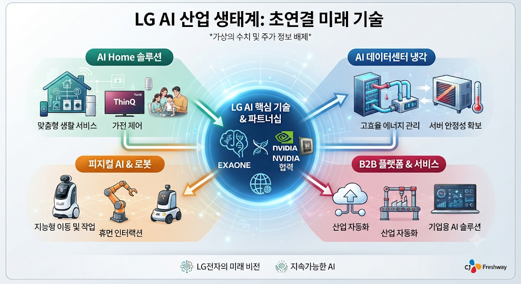LG AI 로봇과 AI 데이터센터 냉각 및 EXAONE 사업 구조