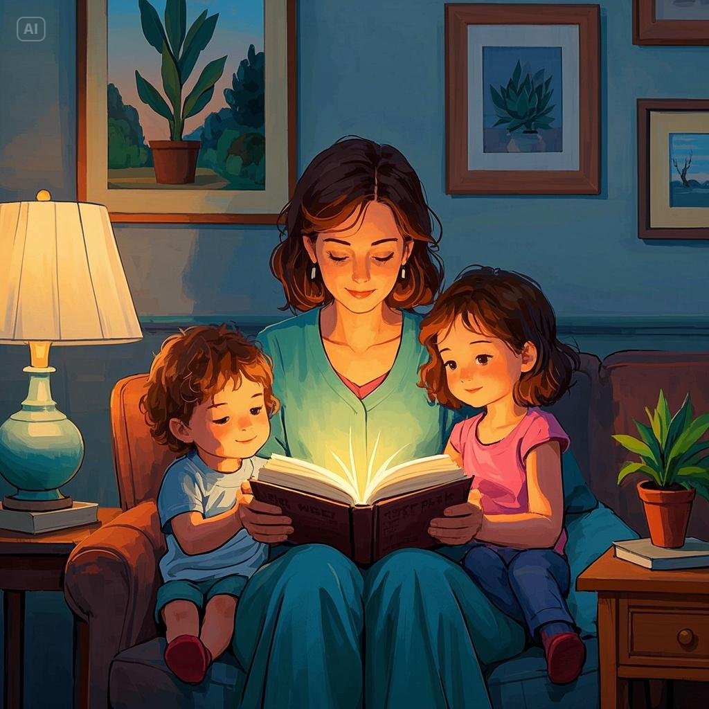 엄마가 아이에게 책 읽어주기