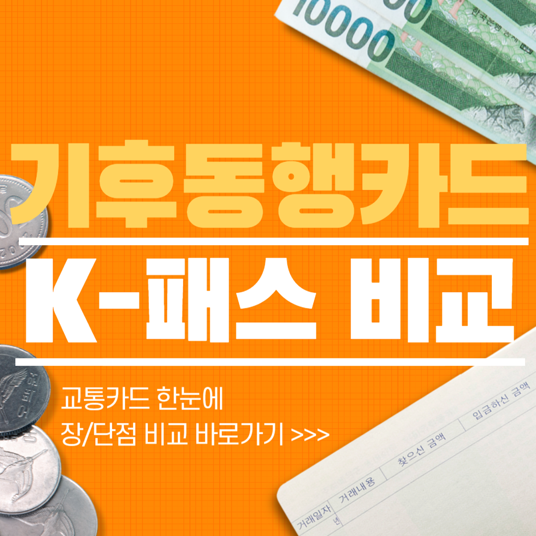 기후동행카드 K패스 한눈에 비교