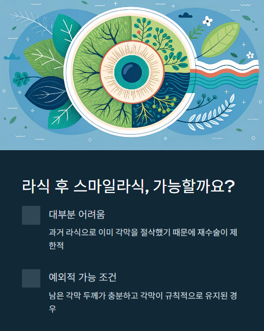 라식 후 스마일라식 가능할까요?