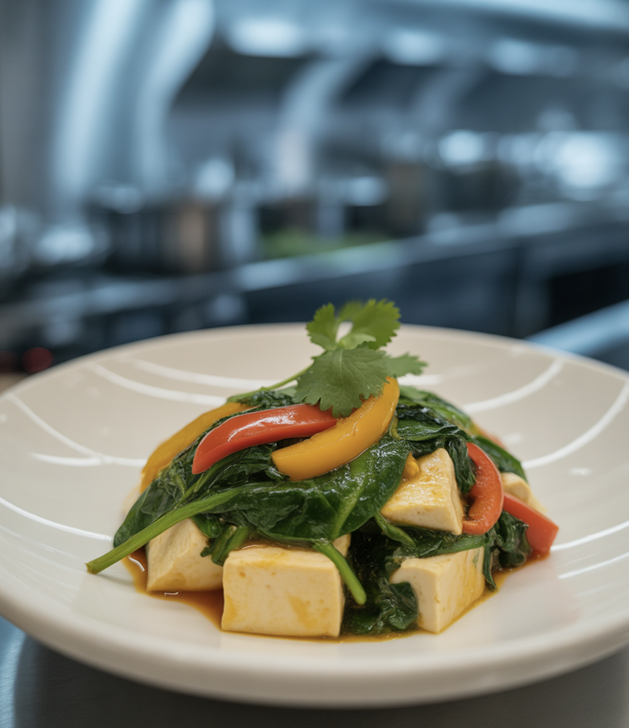 실전 조합 1: '시금치 두부무침'과 '파프리카'