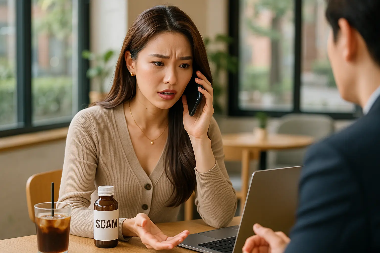 온라인 직거래 사기 예방법 확인하는 이미지