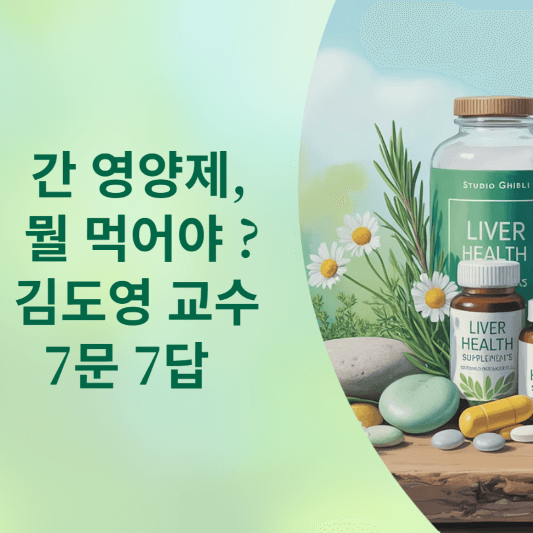 간 건강 영양제, 어떻게 먹어야 할까?[김도영 교수 7문 7답]
