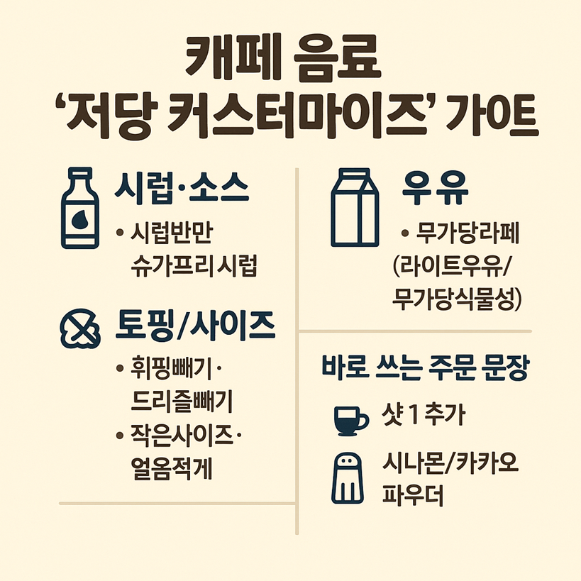 저당 커스터마이즈 주문, 이렇게만 바꾸면 된다!
