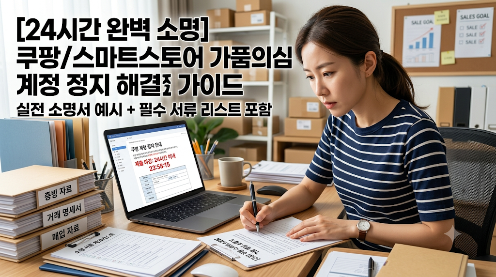 쿠팡 스마트스토어 가품 의심 계정 정지, 24시간 안에 완벽 소명하는 서류 제출 가이드