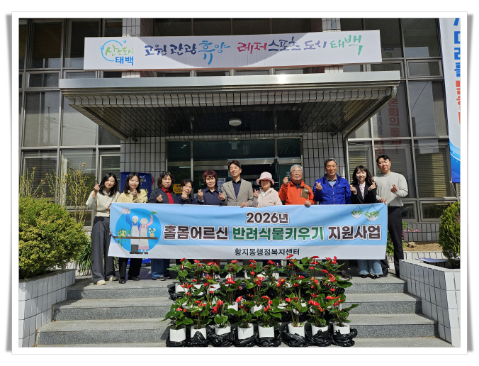태백 황지동, 독거노인 ‘반려식물 나눔’…정서 돌봄 강화