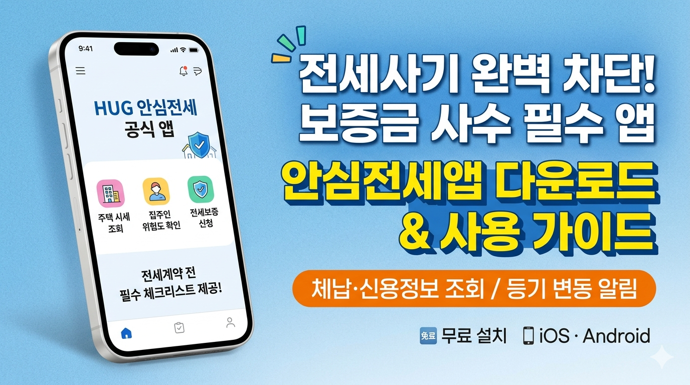"전세사기 방지 끝판왕!" 오늘 개편된 안심전세앱, 집주인 위험도 조회하는 법 관련사진