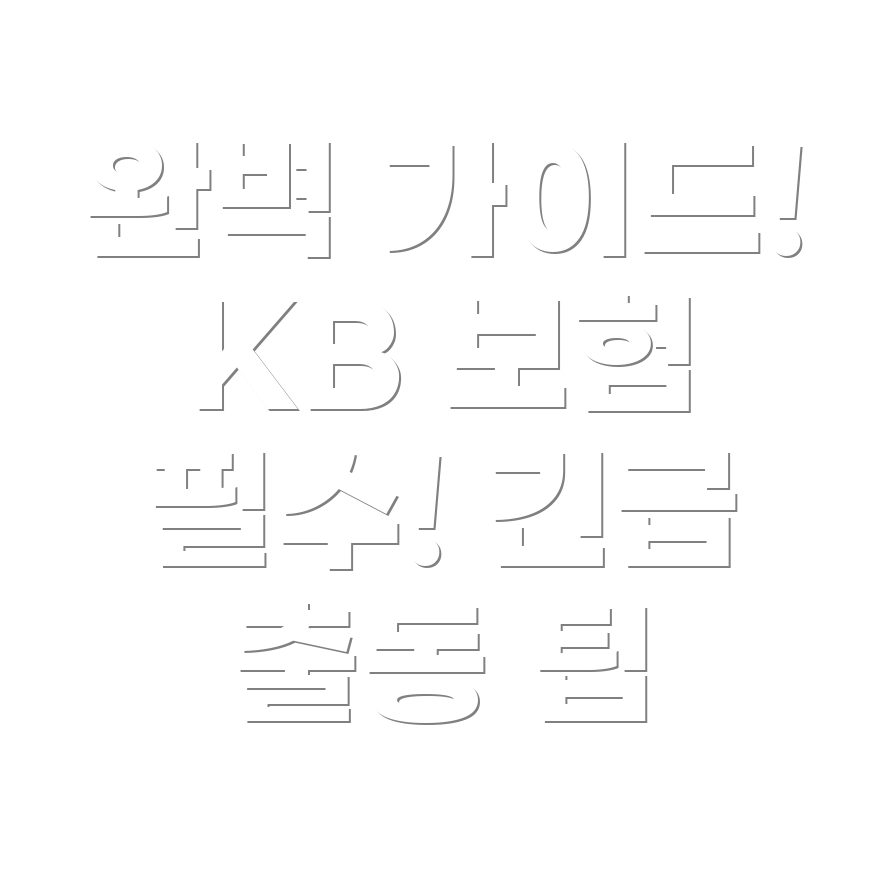 KB 자동차 보험 긴급 출동