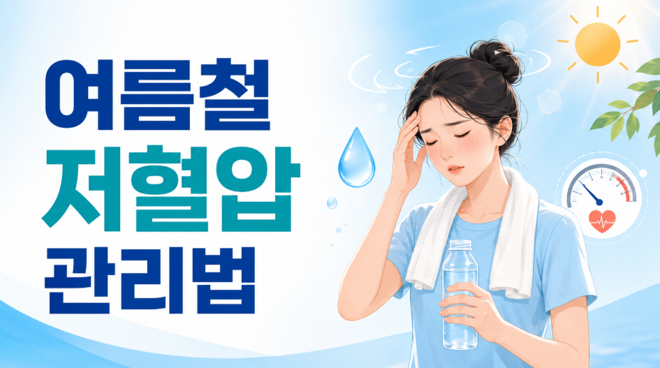 저혈압 여름철 관리법: 폭염 속 어지럼증 줄이는 생활 습관 가이드