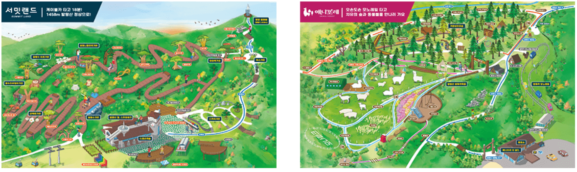 용평리조트 서밋랜드 애니포레 지도
