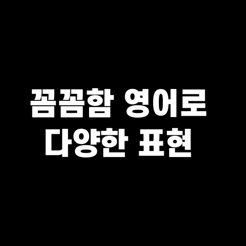 꼼꼼함 영어로 다양한 표현