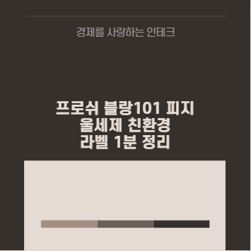 프로쉬 블랑101 피지 울세제 친환경 라벨 1분 정리