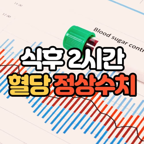 식후 2시간 혈당 정상수치