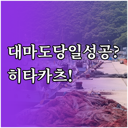 대마도 히타카츠 당일치기 성공 비용과..